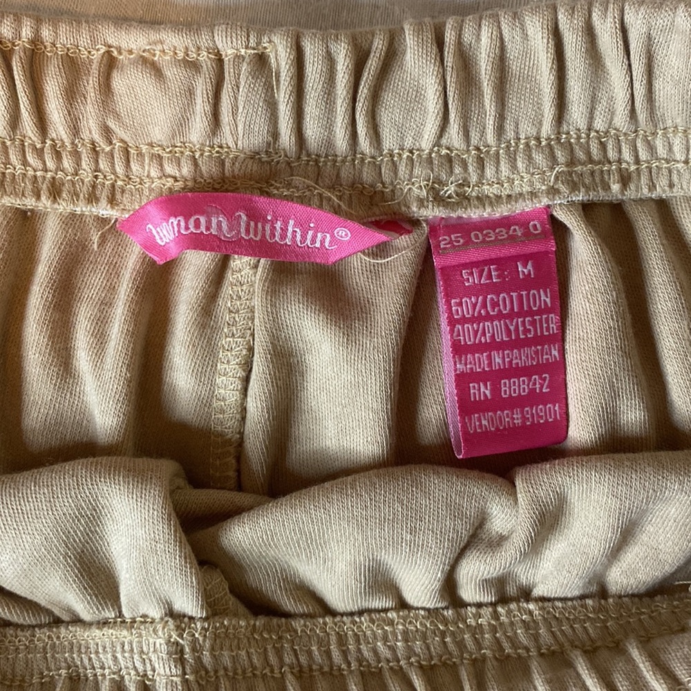 Women’s Tan Pull On Drawstring Bermuda Shorts - Picture 3 of 6